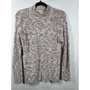 Croft & Barrow marbled cable knit mock neck pullover sweater